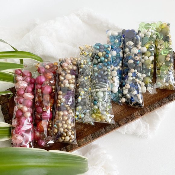 LillyQueen Other - Bag of Beads Jewelry Making Bead Soup Crafts DIY Beading Boho Mixed Eclectic